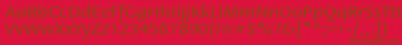 StackextNormal Font – Brown Fonts on Red Background