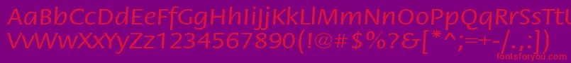 StackextNormal Font – Red Fonts on Purple Background