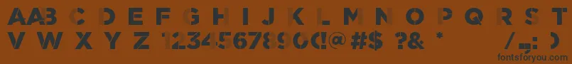 Шрифт ScratchDetail – чёрные шрифты на коричневом фоне