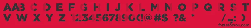 フォントScratchDetail – 赤い背景に黒い文字