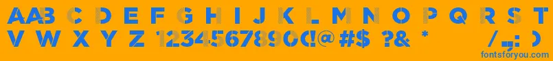 ScratchDetail Font – Blue Fonts on Orange Background