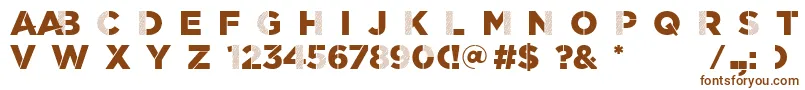 ScratchDetail-Schriftart – Braune Schriften auf weißem Hintergrund
