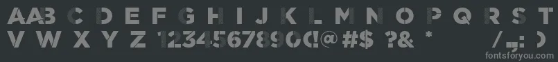 Czcionka ScratchDetail – szare czcionki na czarnym tle