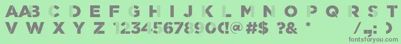 Czcionka ScratchDetail – szare czcionki na zielonym tle