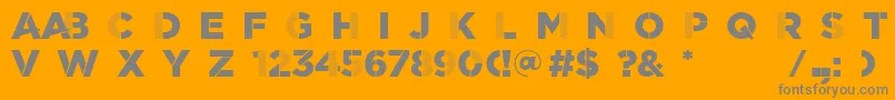ScratchDetail Font – Gray Fonts on Orange Background