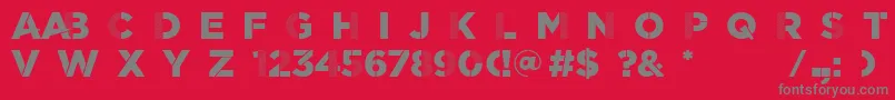 ScratchDetail Font – Gray Fonts on Red Background