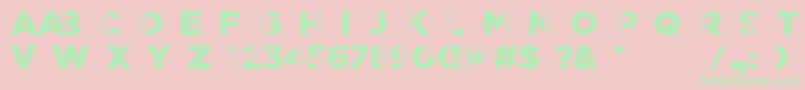 ScratchDetail Font – Green Fonts on Pink Background