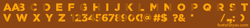 ScratchDetail Font – Orange Fonts on Brown Background
