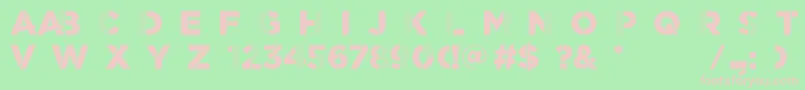 ScratchDetail-Schriftart – Rosa Schriften auf grünem Hintergrund