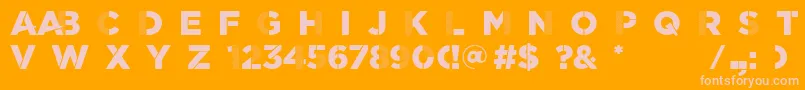 ScratchDetail Font – Pink Fonts on Orange Background