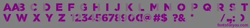 Шрифт ScratchDetail – фиолетовые шрифты на сером фоне