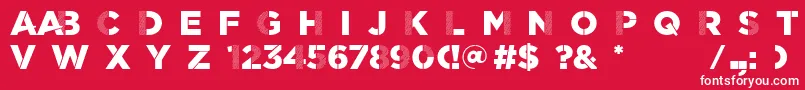 ScratchDetail Font – White Fonts on Red Background