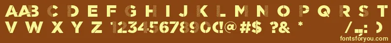ScratchDetail-fontti – keltaiset fontit ruskealla taustalla