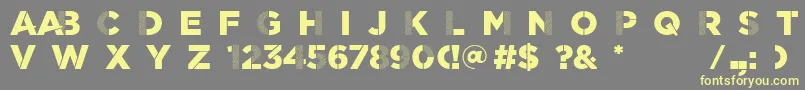 ScratchDetail-Schriftart – Gelbe Schriften auf grauem Hintergrund