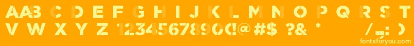 ScratchDetail Font – Yellow Fonts on Orange Background