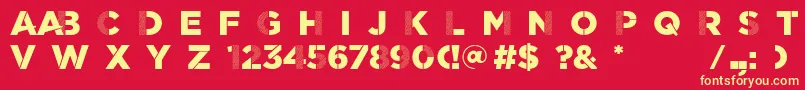 ScratchDetail Font – Yellow Fonts on Red Background