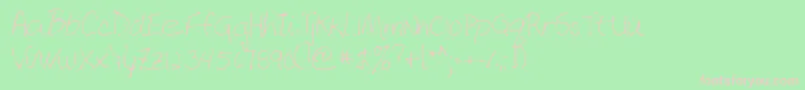 Lehn070 Font – Pink Fonts on Green Background
