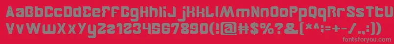 Brother Font – Gray Fonts on Red Background