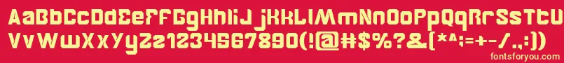 Brother Font – Yellow Fonts on Red Background