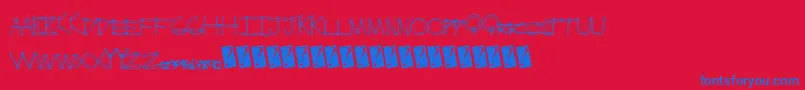 fuente Erectangle – Fuentes Azules Sobre Fondo Rojo