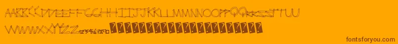 Erectangle Font – Brown Fonts on Orange Background