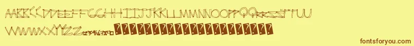Erectangle Font – Brown Fonts on Yellow Background