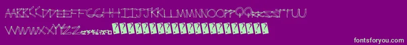 Erectangle Font – Green Fonts on Purple Background