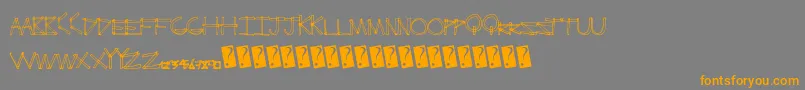 Weitere Informationen zur Erectangle-Schriftart Erectangle-Schriftart – Orangefarbene Schriften auf grauem Hintergrund