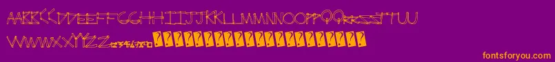 Erectangle Font – Orange Fonts on Purple Background