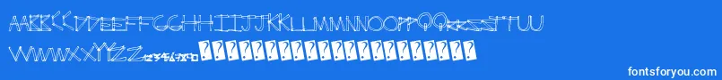 Erectangle Font – White Fonts on Blue Background