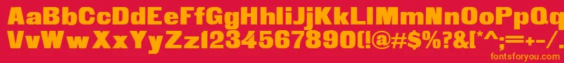 Fette Steinschrift Font – Orange Fonts on Red Background