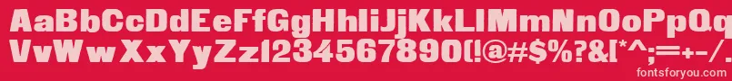 Fette Steinschrift Font – Pink Fonts on Red Background