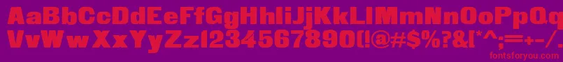 Fette Steinschrift Font – Red Fonts on Purple Background