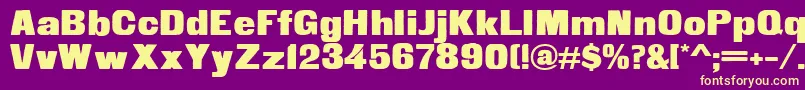 Fette Steinschrift Font – Yellow Fonts on Purple Background