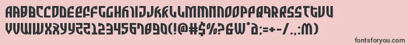 フォントZoneriderexpand – ピンクの背景に黒い文字