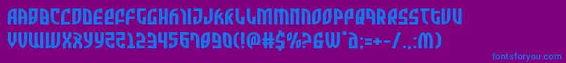 フォントZoneriderexpand – 紫色の背景に青い文字