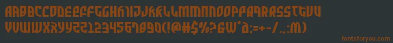Fonte Zoneriderexpand – fontes marrons em um fundo preto
