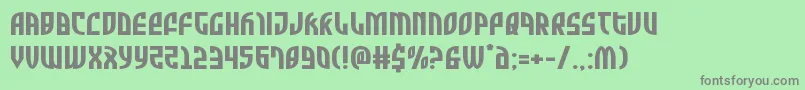 フォントZoneriderexpand – 緑の背景に灰色の文字