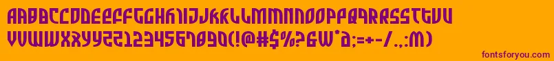 フォントZoneriderexpand – オレンジの背景に紫のフォント
