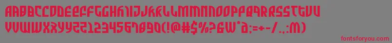フォントZoneriderexpand – 赤い文字の灰色の背景