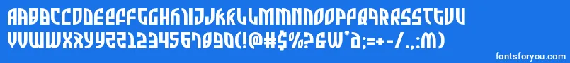 フォントZoneriderexpand – 青い背景に白い文字