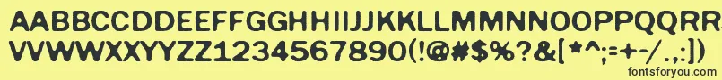 TomorrowComesToday Font – Black Fonts on Yellow Background