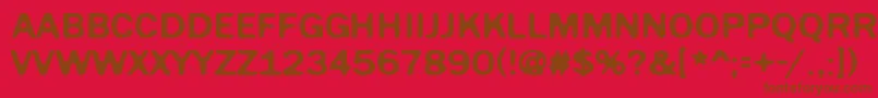 TomorrowComesToday Font – Brown Fonts on Red Background