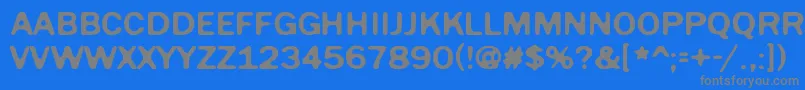 フォントTomorrowComesToday – 青い背景に灰色の文字