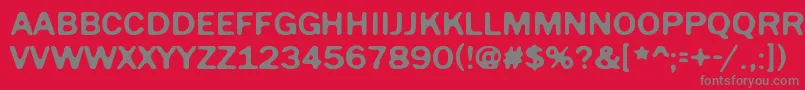 TomorrowComesToday Font – Gray Fonts on Red Background