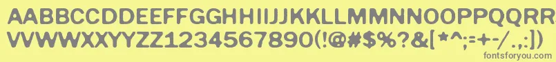 TomorrowComesToday Font – Gray Fonts on Yellow Background