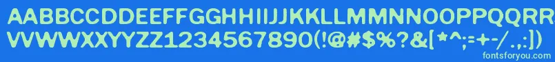 TomorrowComesToday Font – Green Fonts on Blue Background