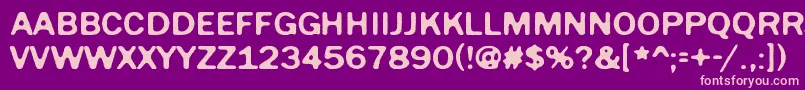 TomorrowComesToday Font – Pink Fonts on Purple Background