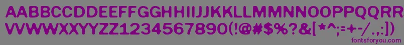 TomorrowComesToday Font – Purple Fonts on Gray Background