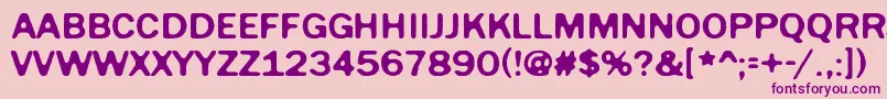 TomorrowComesToday Font – Purple Fonts on Pink Background